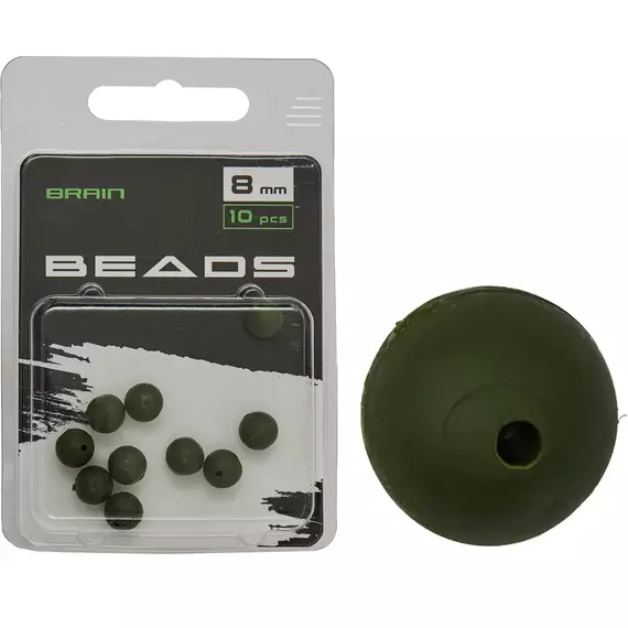 Намистина Brain Beads 8mm (10 шт / уп) Green SGXA-9240-8, фото 